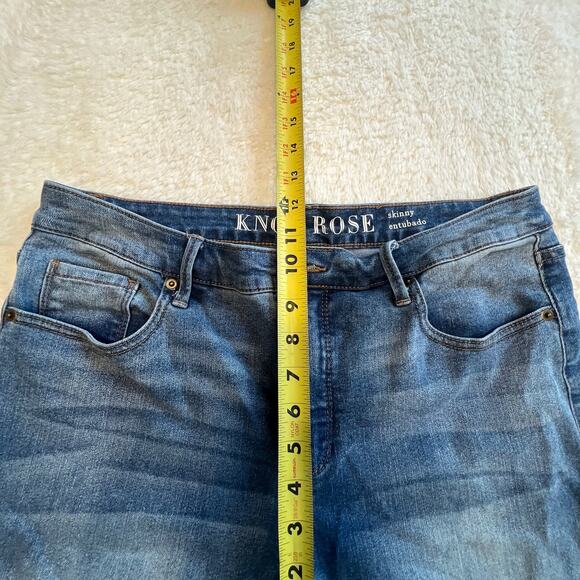 Knox Rose Women's Floral Embroidered Skinny Entubado Denim Jeans Size 12 Boho - Picture 6 of 7